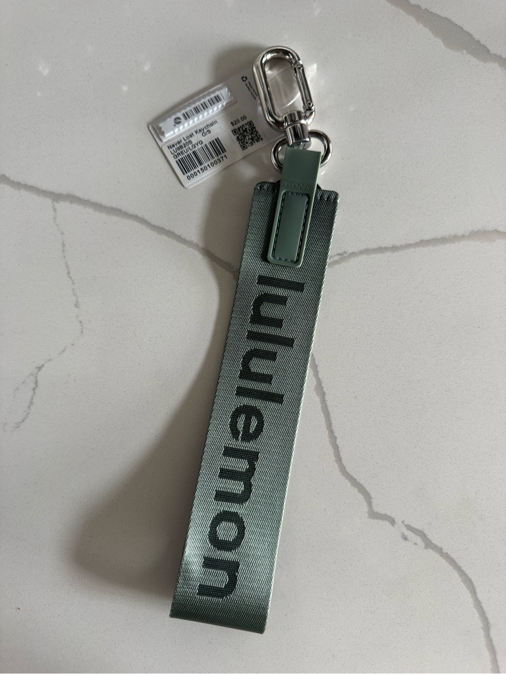 lululemon athletica never lost keychain- new with tag